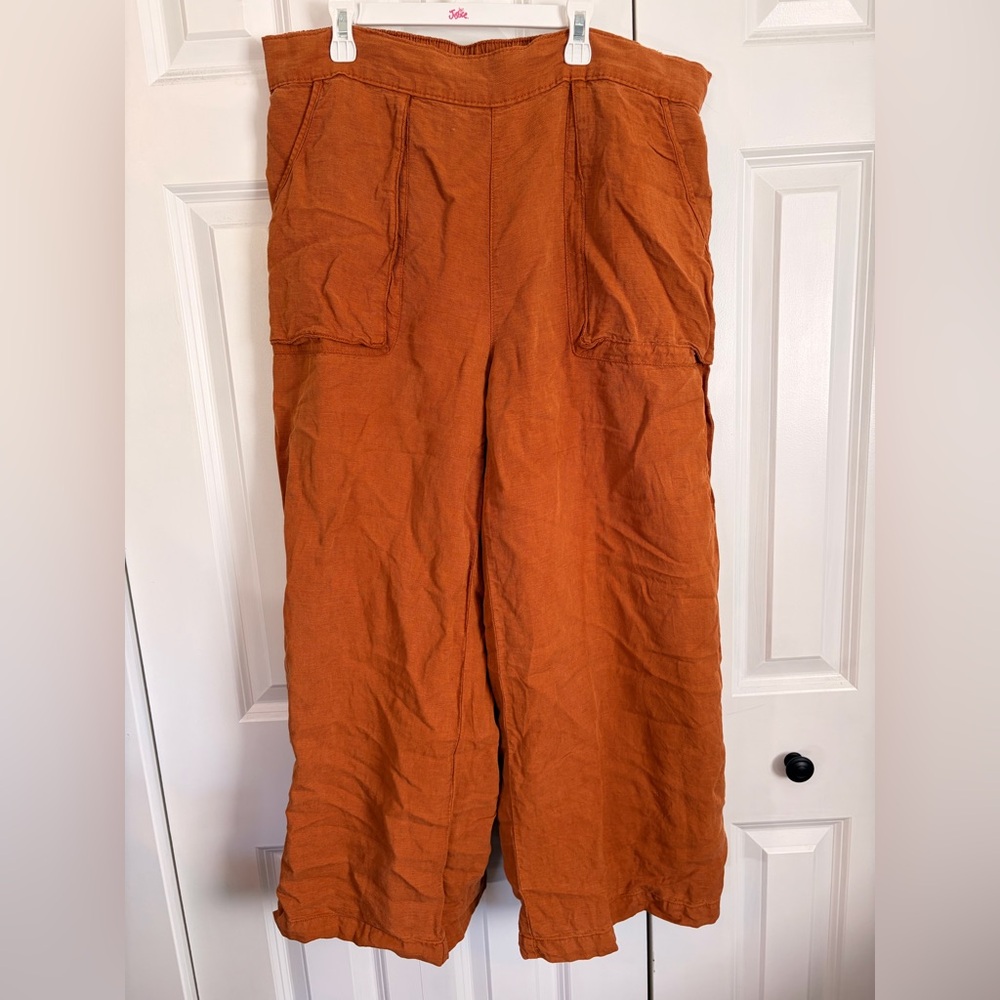 Cynthia Rowley Funky Flowy Rust colored pants. XL NWOT